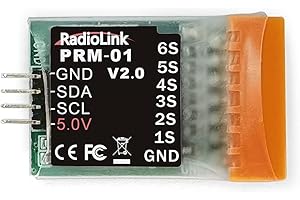 Radiolink PRM-01 en tiempo real modelo de telemetría de voltaje módulo de voltaje (1S-6S) fácil de conectar sin necesidad de controlador de vuelo, funciona con AT9S Pro y AT10II, Con cable de conexión