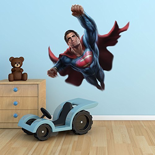 Superman Man of Steel Superman Multi Colour Wall Art Sticker Decal Mural Children's Superhero Transfer Graphic Print