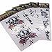 Cool Body Art Temporary Tattoos Removable Sticker, Skull Design, Pack of 5 Sheets
