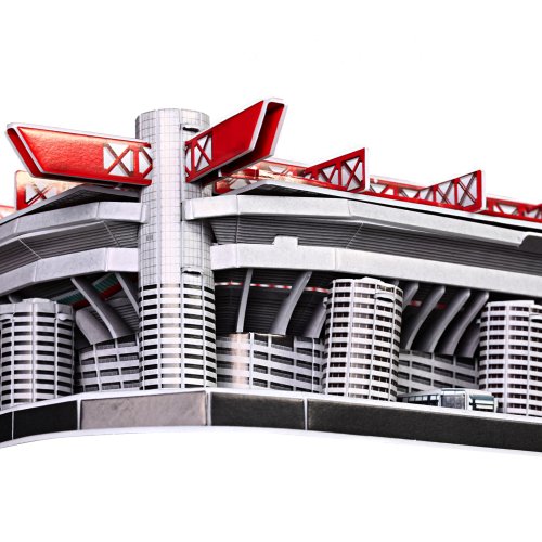 Nanostand San Siro Milan AC Puzzle - Red/Grey, Size One