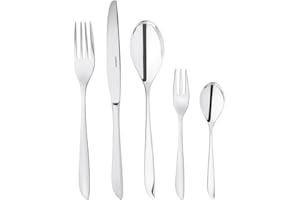 Sambonet Leaf Set di Posate Besteck, Acciaio Inossidabile, Grigio, 12 persone-60 Pezzi