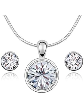 Gepardini White Diamond Glamour Set mit SWAROVSKI® Kristalle - Handarbeit, hochglanzpoliert