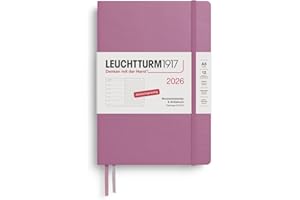 ‎LEUCHTTURM1917 LEUCHTTURM1917 372520 Wochenkalender & Notizbuch Dotted Medium (A5) 2026, 12 Monate, Dusty Rose, Deutsch