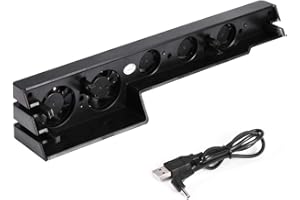 Zerone Ersatz externer Lüfter, USB 5 Lüfter Super Turbo Temperaturregler Lüfter Spielkonsole Lüfter für Pro mit USB Kabel Schwarz