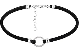 DIVINA VITAE Black Chokers for Women, Adjustable Black Velvet Choker, Boho Gothic Women's Choker Necklaces, Halloween Christmas New Year Jewelry Gift for Girls Women