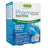 Igennus Pharmepa RESTORE - 1000 mg EPA Omega-3 Pure Fish Oil, 90% Concentration, High Potency & Maximum Absorption, for Heart Health, Mood and Brain Support - 60 Capsules