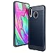 Produktbild AIFIVE Samsung Galaxy A40 Hülle, Flexiblem TPU Silikon Hybrid Schutzhülle Kohlenstoff-Fasern Tasche Slim-Fit Case für Samsung Galaxy A40 (Blau)