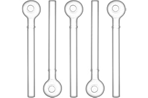 BMTick - Pipa de aceite de vidrio con cuello, 12,7 cm, vidrio borosilicato, paquete de 5