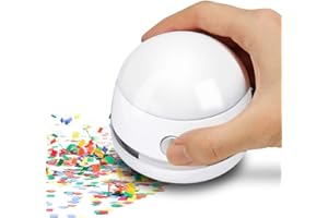 MECO ELEVERDE Aspirateur de Table Rechargeable sans Fil Mini aspirateur à Main Aspirateur Portable pour copeaux de Crayon, copeaux de Caoutchouc, Cheveux pour étudiants, Ordinateur Portable, Bureau