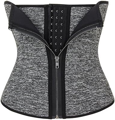 HEYME Waist Trainer 6 Steel Bones Hook Eye Zipper Neoprene Shaper Corset Plus Size for Weight Loss