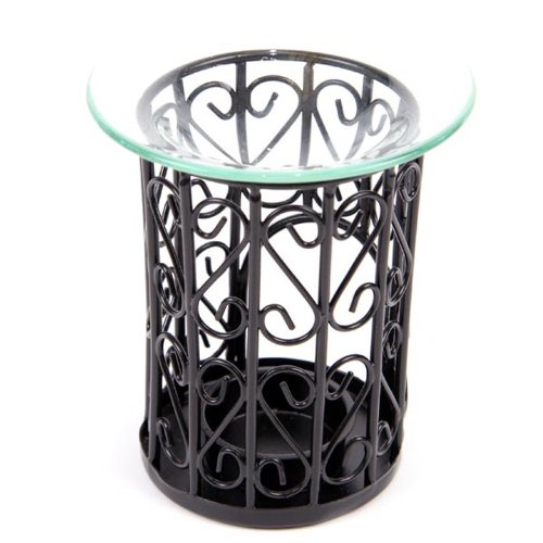 Duftlampe aus schön geschwungenem Metall