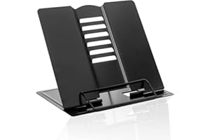 Powmag Leseständer Buchständer Metall, Buchständer Kinder, Leseständer Höhenverstellbar Klappbar für Book Stand für Studieren, Arbeiten, Lesen, Küche Kochbuchhalter