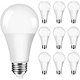 HUA QIANG WANG 12W LED Light Bulb,Pack of 10,Non-Dimmable,E27 Base,6500K Daylight,1100Lm,Cool White