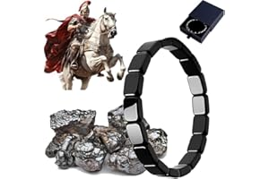 VIVIZEN Hermios Men’s Hematite Bracelet: Natural Stone, Roman & Viking Inspired Design, Adjustable Sizing (S-XL Fits 15.6-19.3cm Wrist)