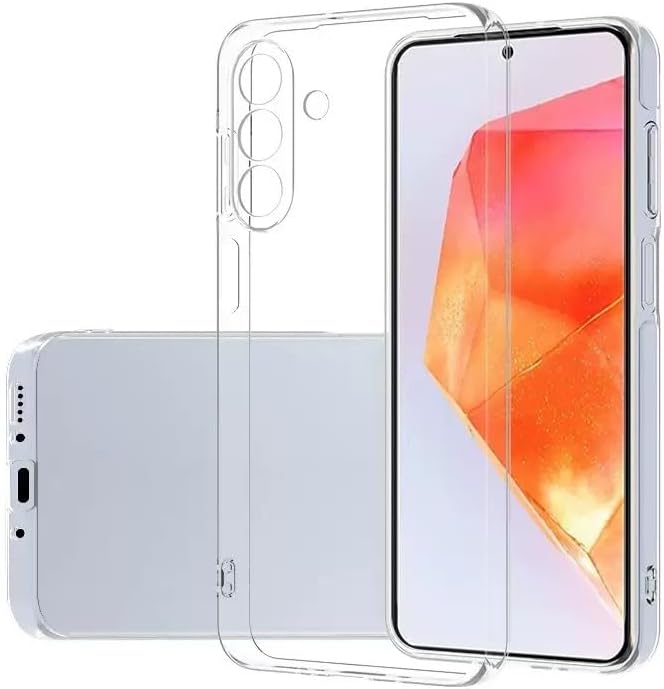Coverzone Samsung Galaxy A17 ile uyumlu Kılıf Süper Esnek Yapılı Toz ve Kirden Koruyan SilikonGalaxy A17ile uyumlu Süper Şeffaf Kapak