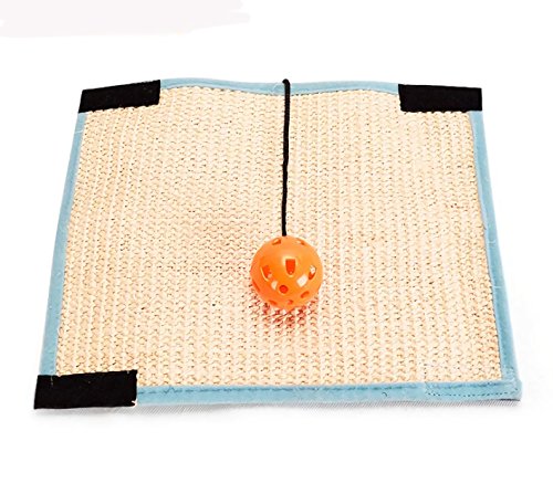 Preisvergleich Produktbild Haol Katzenkratzmatte mit Katzenminze Katzenspielzeug, Katzenkratzschutz Für Couch, Stuhl, Tischbeine, mit Starkem Klettverschluss,C,31.5×24.5Cm