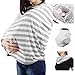 Price comparison product image Zooawa Baby Multiuse Nursing Cover Breastfeeding Scarf Stroller Car Seat Canopy Infinity Stretchy Shawl, Gray & White Stripe
