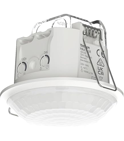 Esylux Plafond Détecteur De Mouvement 360 Degrés, 6 M, 230 V, MD 360i 6 Mini C Blanc 5142212