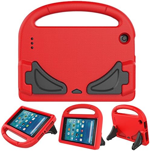 BEARS VS BABIES Case with Screen Protector for All New Fire 7 2017,Kids Friendly Light Weight Super Protective Cover Case for All-New Fire 7 Tablet with Alexa(7th Generation - 2017 release) Red