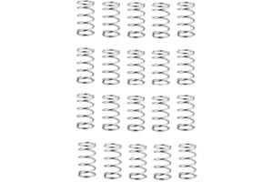NAISFEI 20 Stück Druckfeder 304 Edelstahl Druckfedern 0,5 mm x 3 mm x 10 mm Druckfeder für Gartenscheren – Silber