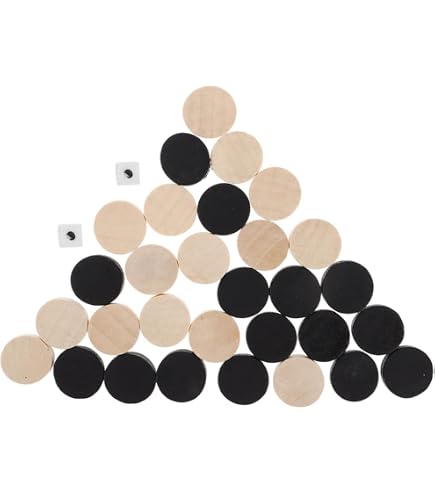 48 Pions En Bois – Dames/Backgammon, 2,4 Cm, Empilables, Lot De Jeux De Société