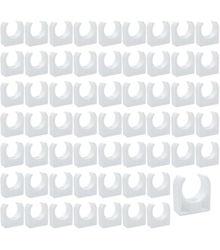 Lot De 20 Colliers De Serrage PVC 20 Mm - Pour Tubes, Câbles, Supports Et Bricolage Général