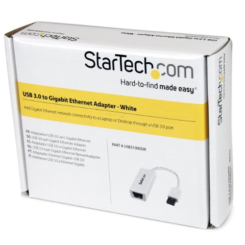 StarTech.com USB 3.0 auf Gigabit Ethernet Lan Adapter – 10/100/1000 NIC Netzwerkadapter – USB SuperSpeed auf RJ45 Stecker/Buchse - 5