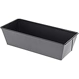 De Buyer Stampo in Acciaio Antiaderente Tortiera Rettangolare plumcake con Bordi Svasati, 4716.25, Inossidabile, Nero, Lunghe