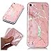 Produktbild Artfeel iPhone 5C Handyhülle,Luxus Marmor Muster Design Weich Flexibel Silikon TPU Bumper Schutzhülle,Ultra Dünn Leicht Kratzfest Stoßfest Zurück Hülle für iPhone 5C,Rosa