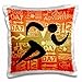 Produktbild Marathon Runner Silhouette with Sunset Hues and Adventure Word Art-Pillow Case, 16 by 16"