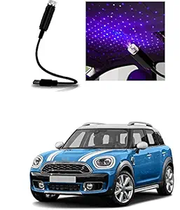 PRIKNIK Car USB Atmosphere Ambient Star Light car Interior Lights LED Decorative car roof Full Star Projection Laser car Interior Atmosphere Lights (Blue) Compatible with Mini Countryman