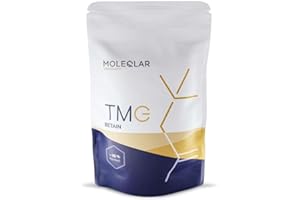 ‎MOLEQLAR MoleQlar Betain (TMG) Pulver 120g - Nahrungsergänzungsmittel mit Kristallinem Betain aus Zuckerrüben - über 99% Reinheit - Vegan & Glutenfrei