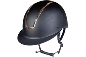 HKM Lady Shield 9178 Casque d'équitation Noir/or rose S = 52-54 cm