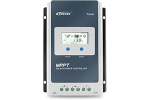 EPEVER® 30A MPPT Controlador de Carga Solar Identificación Automática de 12V/24V con Pantalla LCD para Estaciones Base de Comunicación y Sistemas Domésticos - Tracer 3210AN