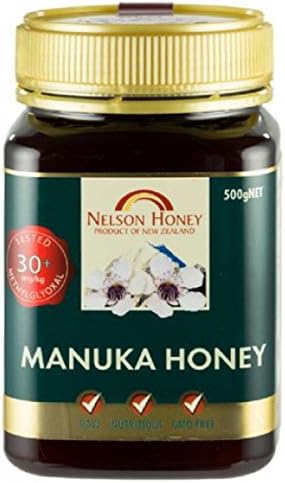Nelson Honey Manuka Honey 30miligram/kg of Methylglyoxal 500 Grams (Pack of 8)