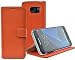 Produktbild Samsung Galaxy S7 Edge (SM-G935F) *ECHT LEDER* Book-Style Ledertasche Tasche Handytasche Case Etui Hülle (Original Suncase®) orange