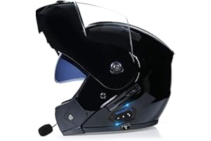 ABDOMINAL WHEEL Modular Casco Bluetooth Moto,Casco Moto Abatible con Doble Visera en Integrado,ECE Homologado Unisexo para Bicicleta Scooter Cascos de Moto Modulares,para Respuesta Automática B,S=55~56cm
