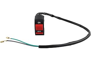 Chelhead 1 Pièce Moto Guidon Interrupteur On Off Bouton conversion pour moto ou vélo Convient aux guidons de 22mm 2 fils