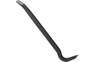 Jazooli Hand Tools - Heavy Duty 18" Treated Carbon Steel Crow Bar, Swan Neck Wrecking Bar with Chisel End, Ideal Tools for Men, Utility Bar Pry Tool for Nail, Pallet, Floorboard