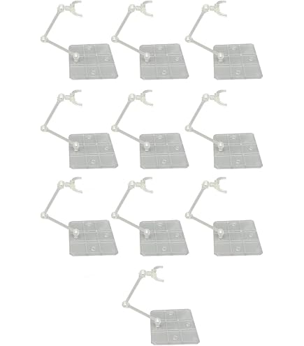 2 Présentoirs Pour Figurines Avec Bras Serpent Réglable - Base 73x93 Mm - Hauteur Max 177 Mm