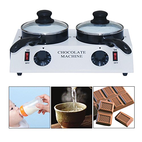 Electric Chocolate Melting Machine Ceramic Non-stick Pot Tempering Cylinder Melter Pan (2 Melting Pot)
