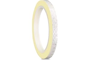 Reemky 1cm x 8M26ft adesivi riflettenti intemperie ad alta intensità bici adesivi auto moto adesivo per la protezione di sicurezza ciclismo all'aperto (bianco)