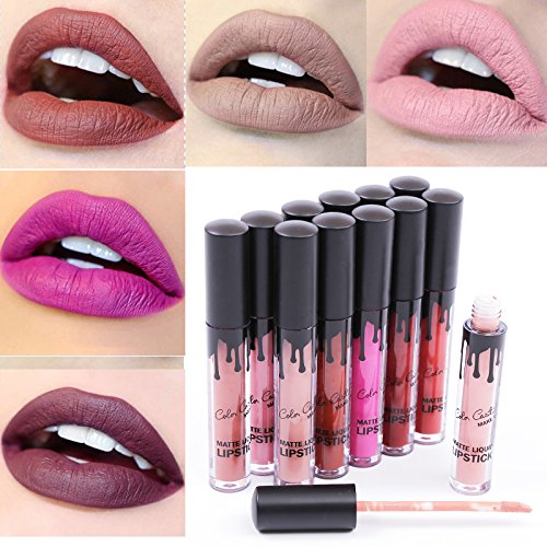 TOPBeauty 1Pcs Wasserdichtes Lippenstift Gloss Matt Lippenstift Matt Flüssig Lip Gloss #6 - 3
