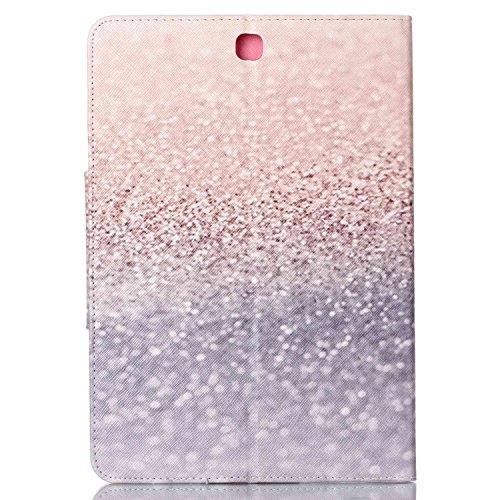 Galaxy Tab A 9.7 Hülle Case,Galaxy Tab A 9.7 SM-T550 Ledertasche,Ukayfe Muster Schutzhülle Leder Tasche für Samsung Galaxy Tab A 9.7,Niedliche Cartoon Malerei Muster Bling Glitter Strass Design Slim Fit Folio PU leder Flip Cover im Bookstyle Kunstleder Schutzhülle Cover Tasche mit Ständer für Samsung Galaxy Tab A 9.7 Zoll mit 1 x Schwarze Eingabestift - 3