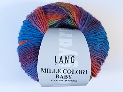50 g Mille Colori Baby Fb. 50 Lang Yarns * Wolle Strickgarn Häkelgarn * für Bekleidung, Socken und Accessoires * NEU
