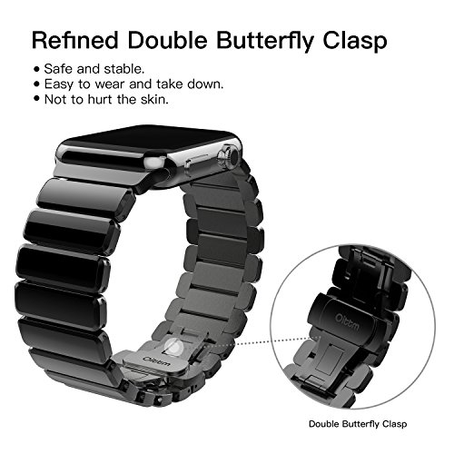 Oittm Metal Banda Negro Brillante