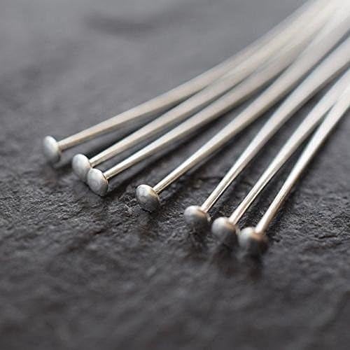 Bluestreak Crystals Silver Plated Headpins | 1.5 Inch (38mm) | Pack of 1000 | Variety of Pack Sizes