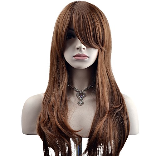YOPO 28" Wig Long Big Wavy Hair Women Cosplay Party Costume Wig(Brown)