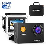 APEMAN Sport Action Camera 12MP HD 1080P Waterproof Cam 170 Ultra Wide-Angle Lens with Carrying Case Waterproof Case and Mounting Accessories Kit