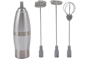 MOTHINESSTO Frullino per le uova elettrico, resistente a batteria facile da usare facile da pulire agitatore elettrico portatile antimacchia staccabile per la casa per il latte